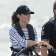  Kate Middleton, navigatrice chevronnée, a démontré ses talents de skipper le 11 avril 2014 à Auckland, en Nouvelle-Zélande, lors d'une course l'opposant à son mari le prince William. 