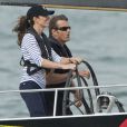  Kate Middleton, navigatrice chevronnée, a démontré ses talents de skipper le 11 avril 2014 à Auckland, en Nouvelle-Zélande, lors d'une course l'opposant à son mari le prince William. 