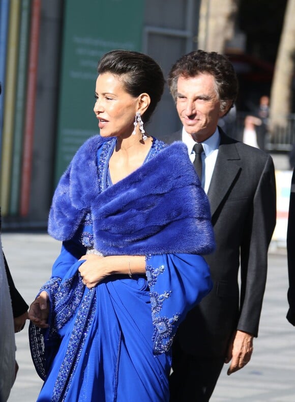 La princesse Lalla Meryem du Maroc et Jack Lang - Inauguration de l'exposition "Le Maroc contemporain" à l'Institut du monde arabe à Paris, le 14 octobre 2014.