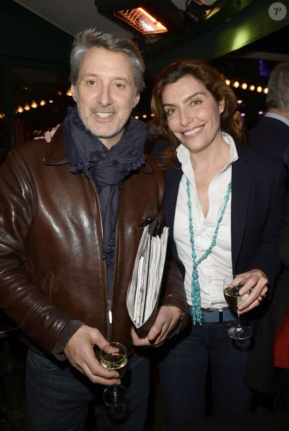 Antoine de Caunes et sa femme Daphné Roulier - Prix de la Closerie des Lilas 2014 à Paris, le 8 avril 2014.