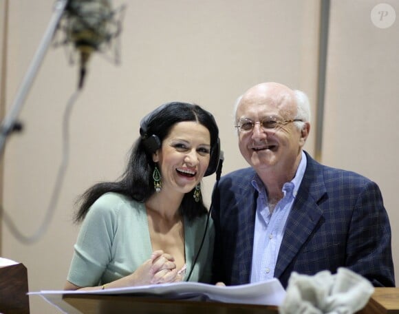 Vladimir Cosma et Angela Gheorghiu, en juillet 2007, lors de l'enregistrement de son opéra Marius et Fanny. Le compositeur donnera deux concerts exceptionnels au Grand Rex les 23 et 24 octobre 2014.