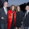 Jacques Grange, Marisa Berenson et sa fille Starlite et Pierre Passebon - Inauguration de la Fondation Louis Vuitton à Paris le 20 octobre 2014
