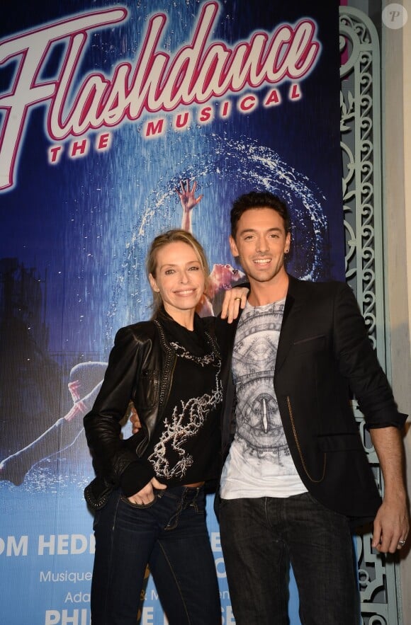 Tonya Kinzinger et Maxime Dereymez (Danse avec les stars 5) à la générale de la comédie musicale "Flashdance" au théâtre du gymnase à Paris, le 20 octobre 2014