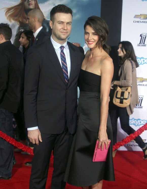 Cobie Smulders et son fiancé Taran Killam - Avant-première du film "Captain America" à Hollywood, le 13 mars 2014. 
