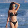 Abby Cubey, en bikini lors d'une séance photo pour 138 Water sur une plage de Malibu. Le 21 octobre 2014.