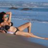 Abby Cubey, en bikini lors d'une séance photo pour 138 Water à Malibu. Le 21 octobre 2014.