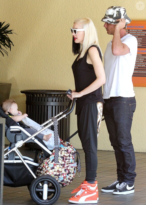 Gwen Stefani et son mari Gavin Rossdale avec leurs enfants, samedi 25 octobre 2014 à Los Angeles.