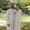 Portrait du prince Rahim Aga Khan et de Kendra Salwa Spears (princesse Salwa) à l'occasion de leur mariage célébré le 31 août 2013 au château de Bellerive, à Genève en Suisse.