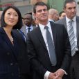 Le premier ministre Manuel Valls et la ministre de la Culture Fleur Pellerin - Soirée de vernissage de la FIAC 2014 organisée par Orange au Grand Palais à Paris le 22 octobre 2014.