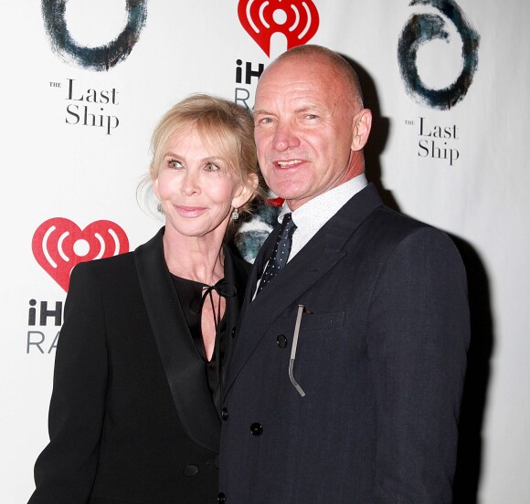 Trudie Styler et Sting à la première de "The Last Ship" à Broadway le 26 octobre 2014. 