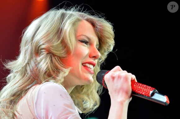Taylor Swift lors de la tournée Red Tour à Berlin, le 7 février 2014