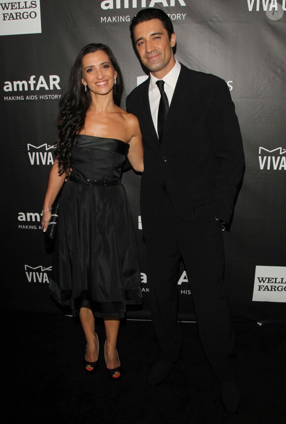 Giles Marini et son épouse Carole assistent au gala Inspiration de l'amfAR, aux Milk Studios. Los Angeles, le 29 octobre 2014.