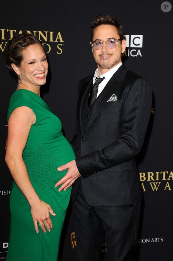 Robert Downey Jr. et Susan Downey lors des Britannia Awards des BAFTA à Los Angeles, au sein du Beverly Hilton Hotel le 30 octobre 2014