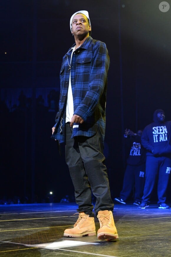 Jay Z lors du concert Powerhouse 2014 au Barclays Center. Brooklyn, le 30 octobre 2014.