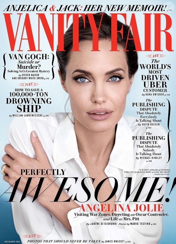 Angelina Jolie en couverture du numéro de décembre de Vanity Fair.