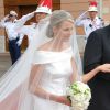 Charlene de Monaco en robe de mariée signé Armani Privé