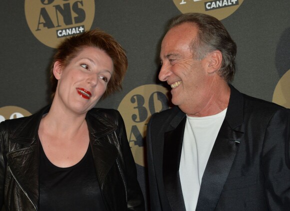 Natacha Polony et Yves Lecoq lors de la soirée des 30 ans de Canal + au Palais de Tokyo à Paris le 4 novembre 2014. 