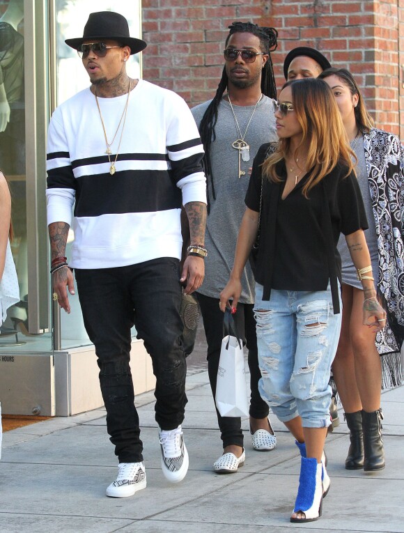 Chris Brown et Karrueche Tran à Beverly Hills, le 28 octobre 2014.