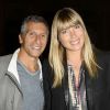 Nagui et sa femme Mélanie Page à la générale de la pièce "Un dîner d'adieu" au Théâtre Edouard Vll à Paris le 15 septembre 2014.