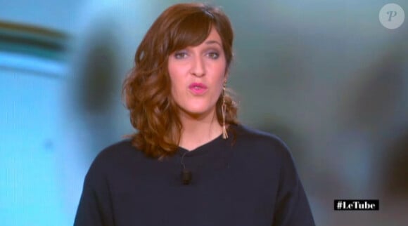 Daphné Bürki sur le plateau du Tube, sur Canal+, le samedi 8 novembre 2014.