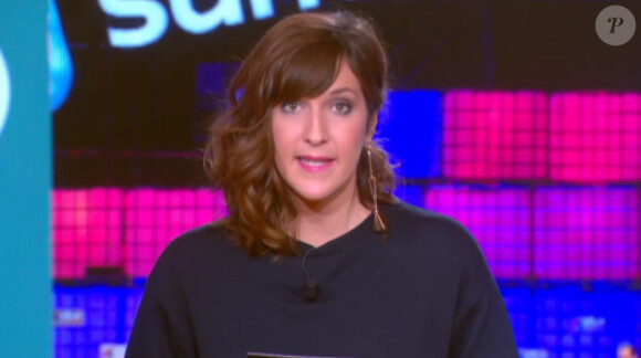 Daphné Bürki sur le plateau du Tube, sur Canal+, le samedi 8 novembre 2014.