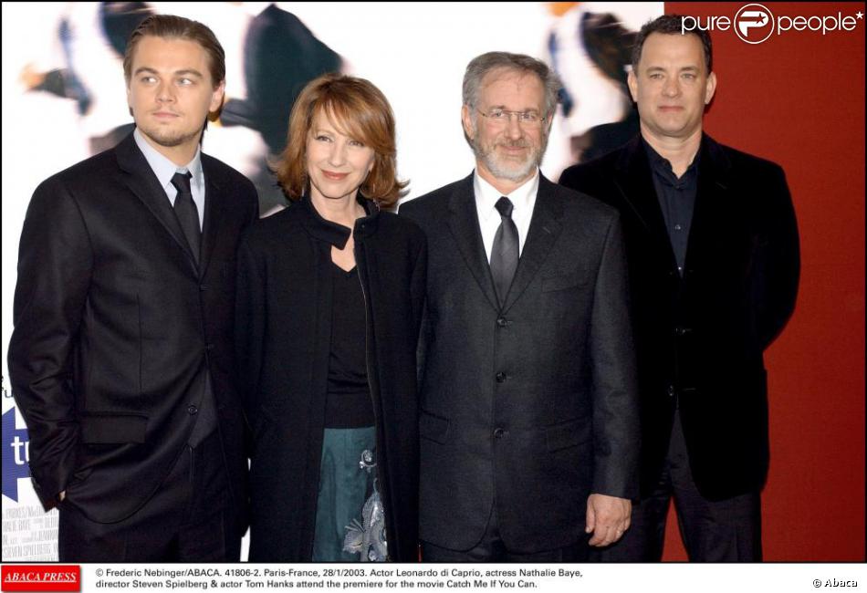 Nathalie Baye Attrape Moi Si Tu Peux Leonardo DiCaprio avec Nathalie Baye, Steven Spielberg et Tom Hanks