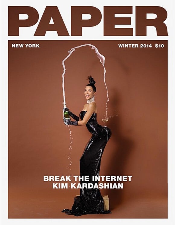Kim Kardashian photographiée à Paris par Jean-Paul Goude pour "Paper Magazine", hiver 2014.