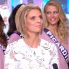 Sylvie Tellier, Flora Coquerel et les 33 Miss Régionales de Miss France 2015 sur le plateau du JT de TF1, le 13 novembre 2014.