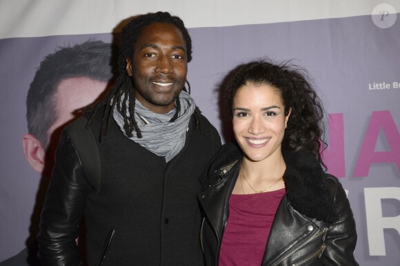 Noom Diawara et Sabrina Ouazani - Générale du One Man Show d'Arnaud Ducret "Arnaud vous fait plaisir" à l'Alhambra à Paris, le 13 novembre 2014.