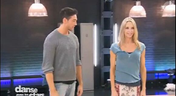 Tonya Kinzinger et Maxime Dereymez - Répétitions pour le quart de finale de "Danse avec les stars 5" sur TF1. Samedi 15 novembre.