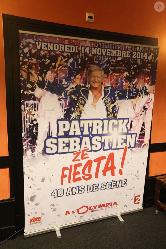 Exclusif - Patrick Sébastien fête ses 40 ans de scène à l'Olympia à Paris, le 14 novembre 2014.