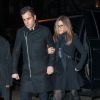 Jennifer Aniston et Justin Theroux rentrent à leur hôtel à New York le 16 novembre 2014.