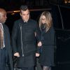 Jennifer Aniston et Justin Theroux rentrent à leur hôtel à New York le 16 novembre 2014.