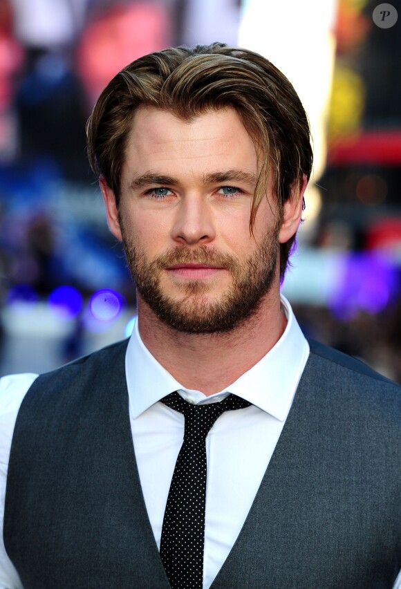 Chris Hemsworth lors de l'avant-première du film Les Gardiens de la galaxie le 24 juillet 2014