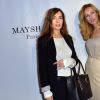Anne Parillaud et Nezha Alaoui (fondatrice de Mayshad Luxury) - Lancement de la Maison Mayshad Luxury et de son premier sac le "BFF" au Park Hyatt à Paris, le 18 novembre 2014.