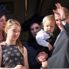 Sacha Casiraghi (1 an et demi), entouré notamment de sa mamie la princesse Caroline, sa tante la princesse Alexandra et sa maman Tatiana Santo Domingo, est apparu dans les bras de son papa Andrea Casiraghi, au balcon du palais princier à Monaco le 19 novembre 2014 pour la Fête nationale.
