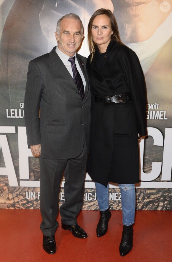 Alain Terzian et sa femme Brune de Margerie - Avant-première du film "La French" au cinéma Gaumont Opéra à Paris, le 25 novembre 2014.