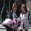 Tamara Ecclestone, son époux Jay Rutland et leur fille Sophia dans les rues de Soho à New York, le 21 novembre 2014