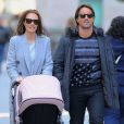 Tamara Ecclestone avec son époux Jay Rutland et leur petite Sophia à New York, le 20 novembre 2014