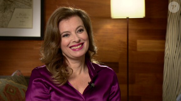 Valérie Tierweiler à la télévision britannique, le 21 novembre 2014.