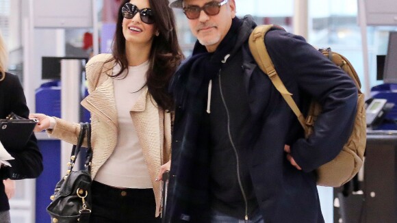 George Clooney et sa femme Amal, jean déchiré et énorme bague : Départ stylé !
