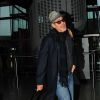 George Clooney avec sa femme Amal à l'aéroport d'Heathrow à Londres en direction des Etats-Unis le 27 novembre 2014