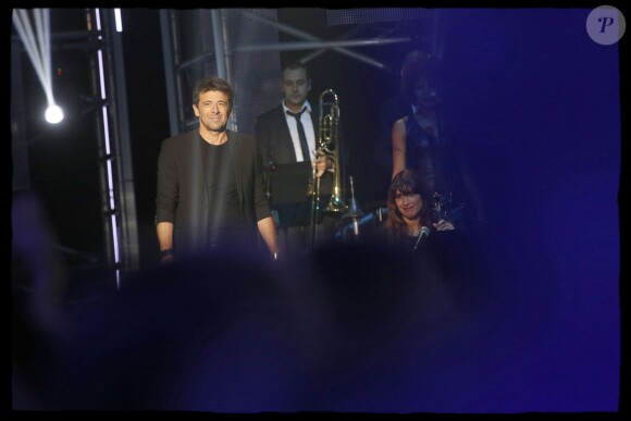 Exclusif - Patrick Bruel lors de l'édition 2014 de la "Fête de la chanson française" diffusée sur France 2, enregistrée au Studio TSF à Aubervilliers, le 21 novembre 2014.