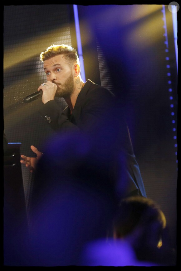 Exclusif - le chanteur M.Pokora (Matt Pokora) lors de l'édition 2014 de la "Fête de la chanson française" diffusée sur France 2, enregistrée au Studio TSF à Aubervilliers, le 21 novembre 2014.