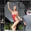 Kat Torres, mannequin de l'agence Elite, lors d'une séance photo très sexy pour la promotion de 138 Water à Los Angeles, le 17 novembre 2014