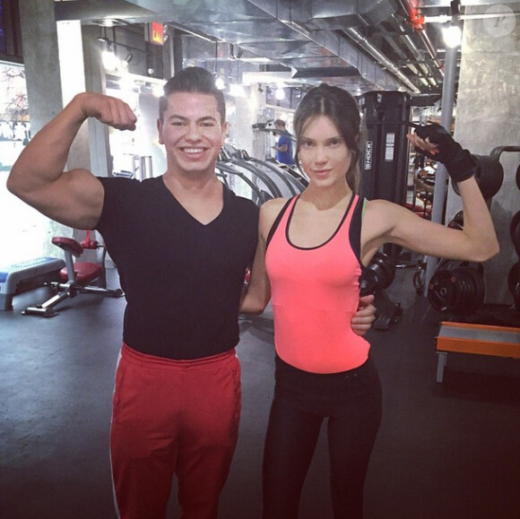 Julia Pereira à l'entraînement avec Christian Castano. Photo Instagram, novembre 2014.