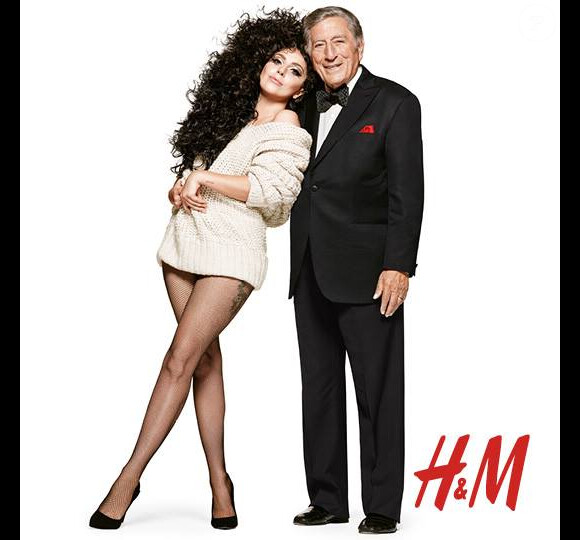 Lady Gaga et Tony Bennett photographiés par Jason Kibbler pour la campagne Holiday 2014 d'H&M.