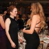 Julianne Moore et Blake Lively, enceinte, assistent au dîner L'Oréal Paris Women of Worth au Pierre Hotel. New York, le 2 décembre 2014.