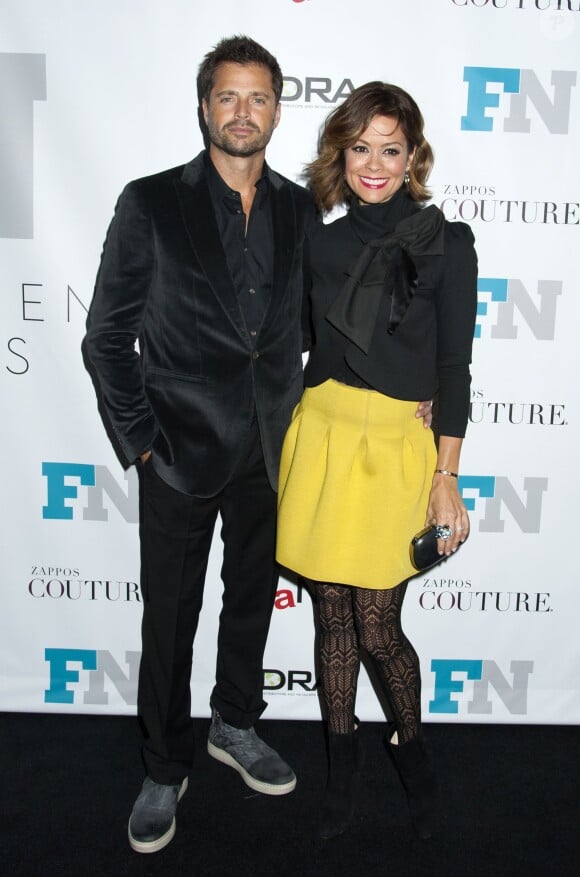 David et Brooke Burke-Charvet assistent aux Fashion Footwear Association Of New York Awards à l'IAC Building. New York, le 3 décembre 2014.