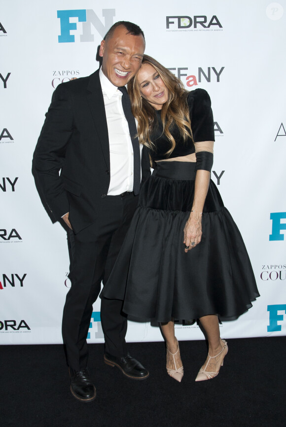Joe Zee et Sarah Jessica Parker assistent aux Fashion Footwear Association Of New York Awards à l'IAC Building. New York, le 3 décembre 2014.